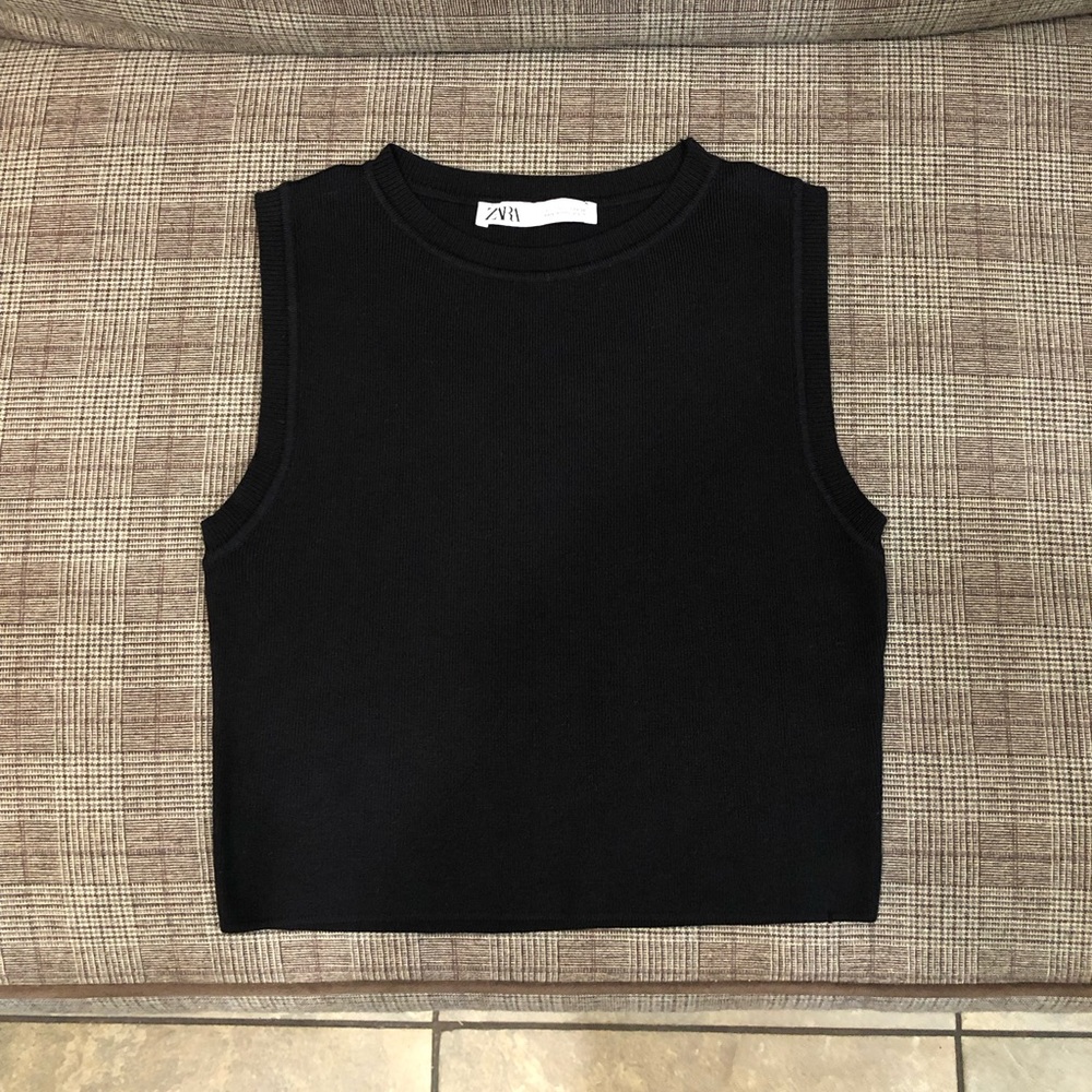 Zara Cropped Knit Top